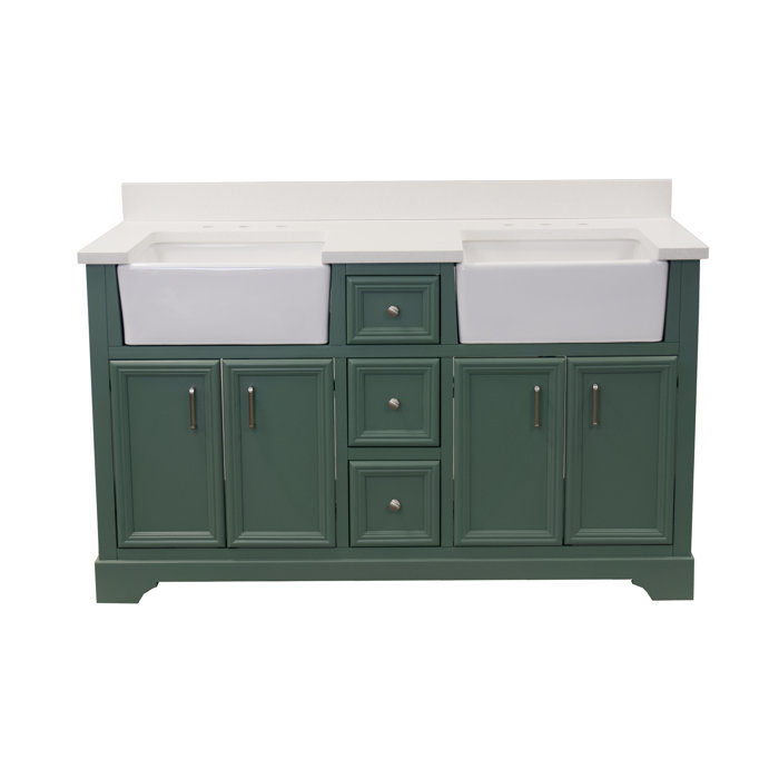 Sand & Stable Emiliano 60'' Double Bathroom Vanity with Top & Reviews Wayfair